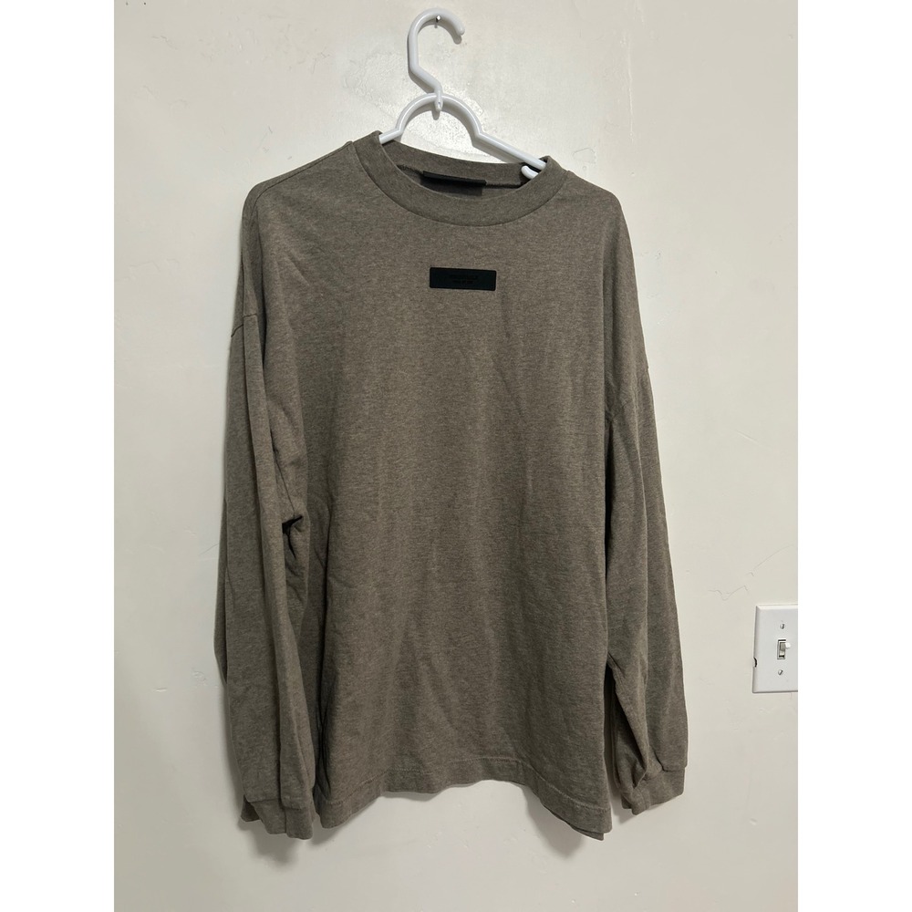 Fear of God ESSENTIALS Heather Grey Long Sleeve T-Shirt Oversized small